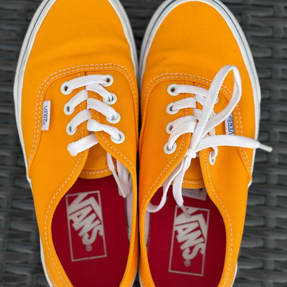 Vans Orange Canvas Sneakers